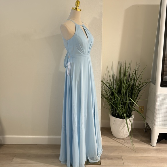 Azazie Evalleen Bridesmaid Dress in Sky Blue - Size 4 NWT - Picture 6 of 6